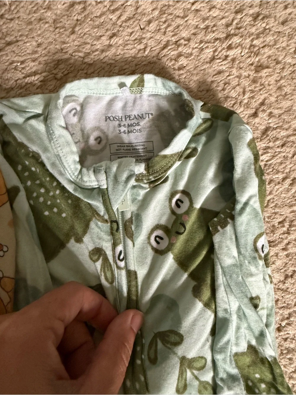 Baby bamboo Footed Pajamas Bundle- Dino, Dogs, Frogs and Pooh size 3-6 months